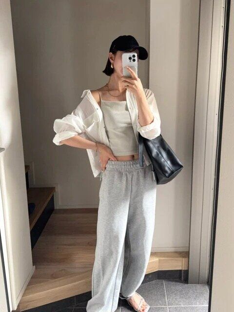 2025夏おすすめユニクロスウェットワイドパンツお手本コーデ