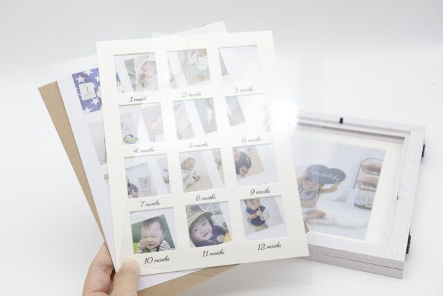 ダイソーのマンスリーフォトフレーム（2連）5