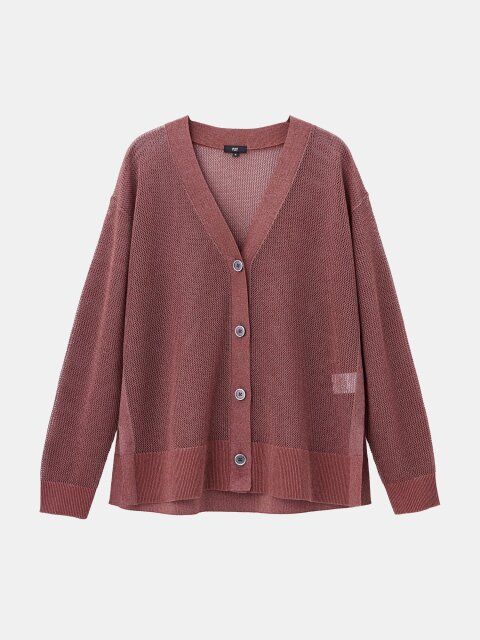 2025plstラメメッシュカーディガン