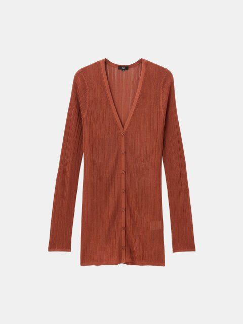 2025plstランダムリブカーディガン