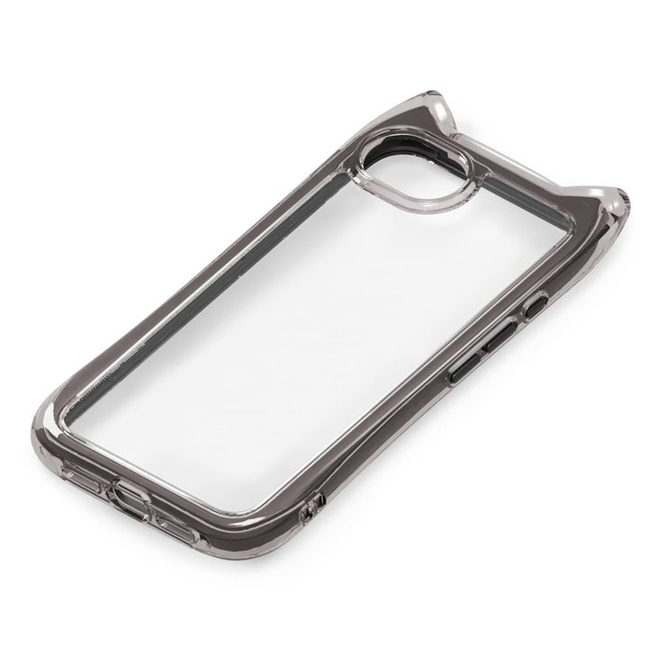 iPhone 16e用 ネコミミ エアクッションケース ブラック