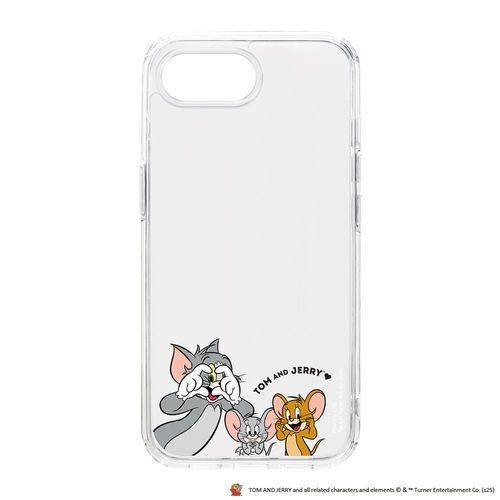 iPhone 16e用 クリアハイブリッドケースB（セットイメージ）