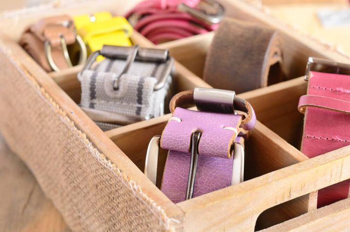 さまざまなデザインのベルト