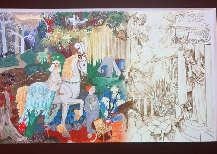 トーベ・ヤンソン「フェアリーテイル・パノラマ」（左面）1949年 フィンランド・コトカ市