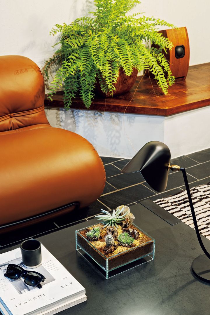 リビングには上から眺めるアレンジを