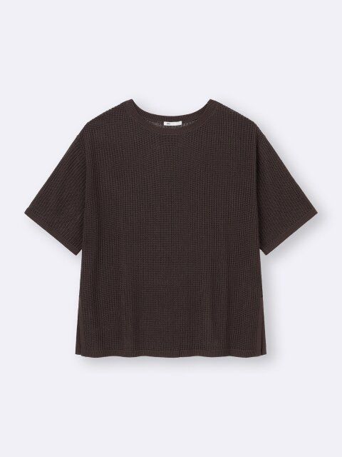 GUのメッシュニットオーバーサイズプルオーバー