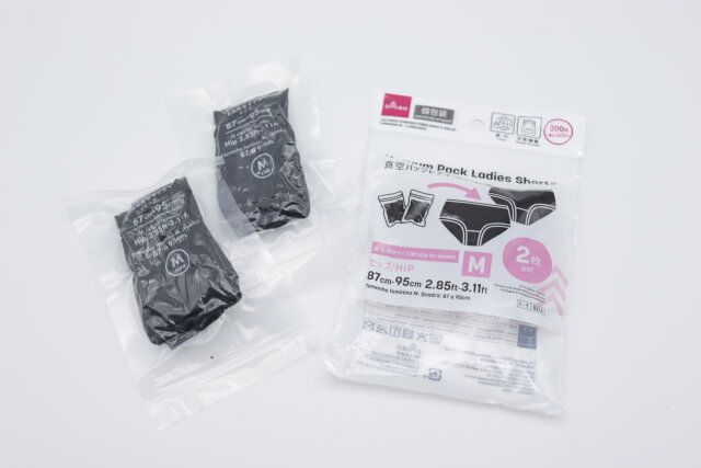 ダイソーの真空パックレディースショーツのMサイズ