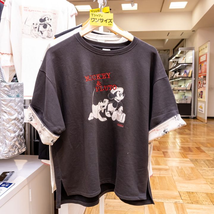 ＜niko and...＞ミッキー Tシャツ チャコール