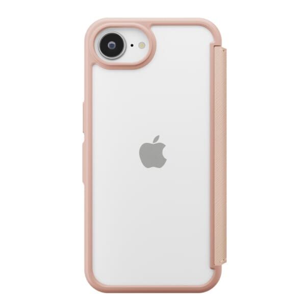 iPhone 16e用 ガラスフリップケース [サフィアーノ調/ピンク]2