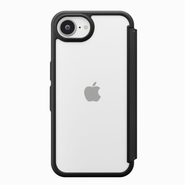 iPhone 16e用 ガラスフリップケース [ブラック]2