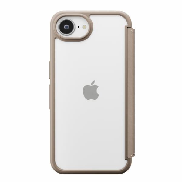 iPhone 16e用 ガラスフリップケース [ベージュ]2