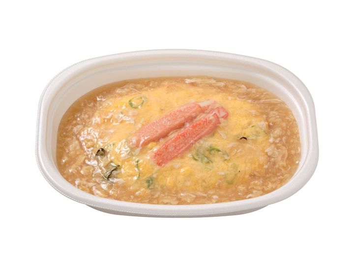 政府備蓄米を使った「鶏ガラ醤油餡の天津飯」