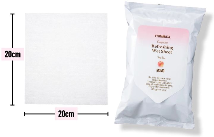 脇汗対策におすすめ フェルナンダ フレグランスリフレッシング ウェットシート（モモ）
