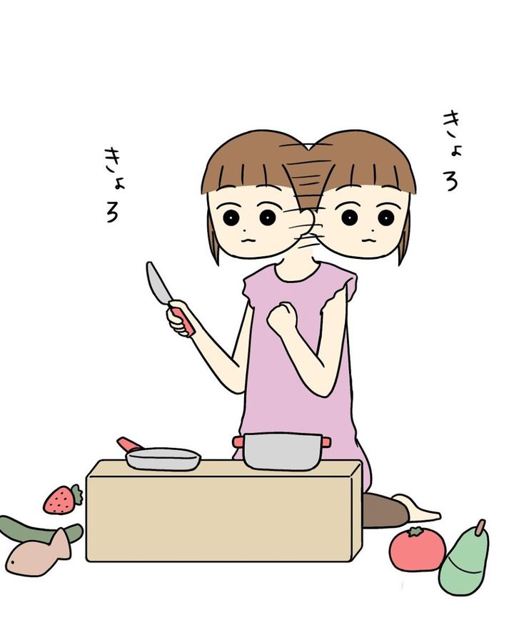 お店屋さんごっこ中にホラーを感じさせる娘について描いた漫画のカット（小熊猫 ころりさん提供）