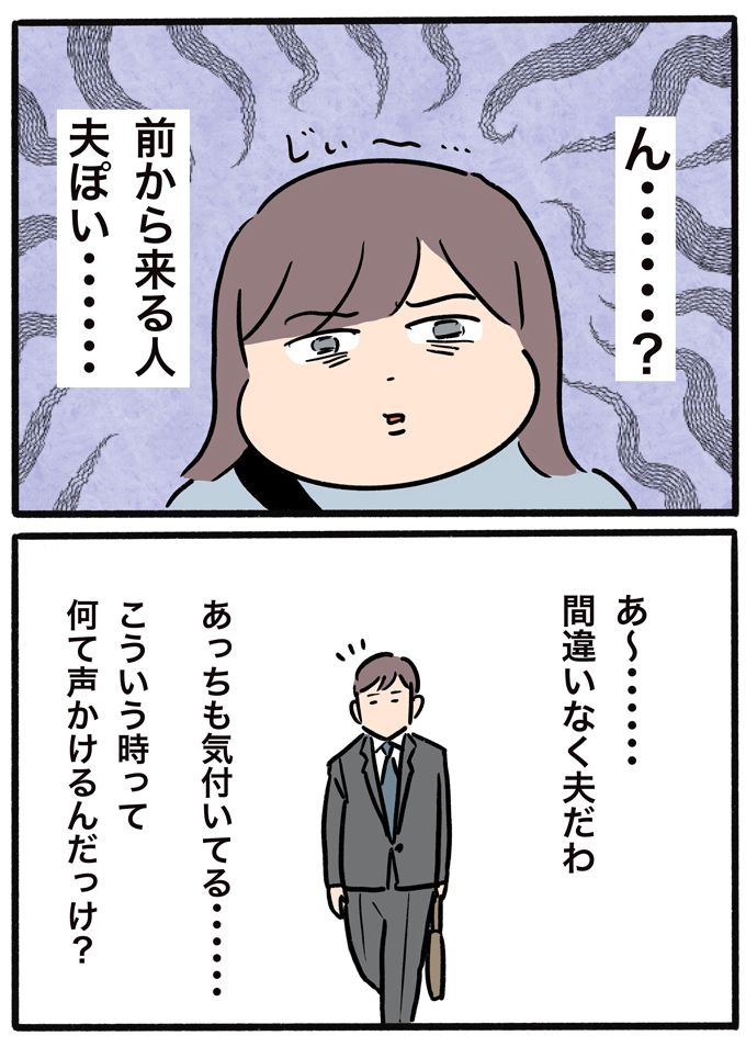 「前から来る人、夫っぽい…」夫婦が街でばったり会った。皆さんなら、どんな反応をしますか？【むすこと私のやんごとなき日常・セレクション】の画像4