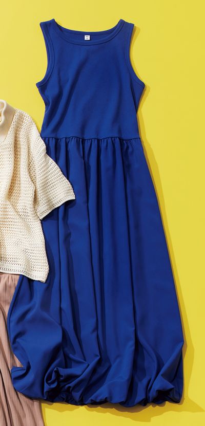 今季のGUで注目！ 大人が街でも上品に着やすい「バブルヘムワンピース」【最新号からちょっと見せ】の画像1