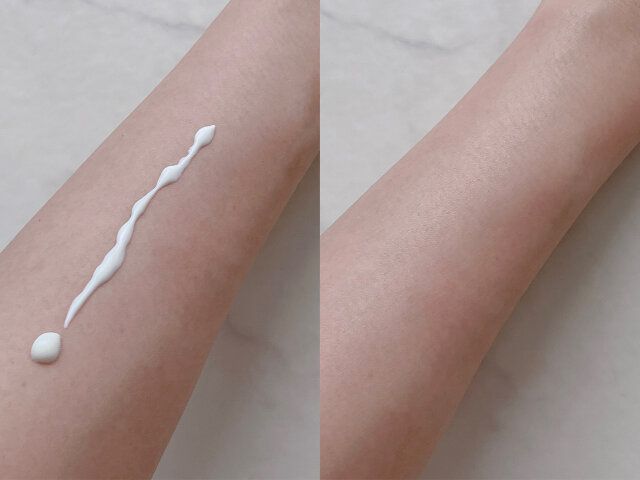 SKIN1004 ヒアルーシカウォーターフィットサンセラム 腕に付ける