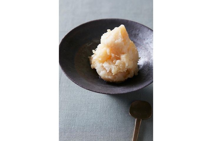 甘酒を使った白桃のひんやりジェラート