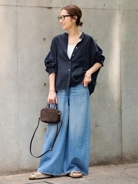 ワイドデニムコーデ4