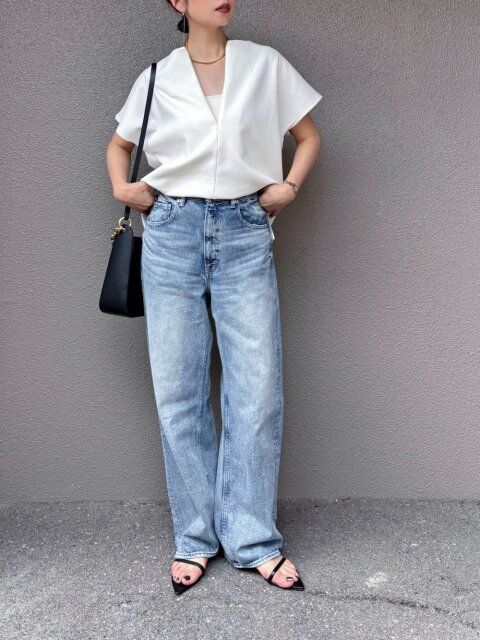 ワイドデニムコーデ1