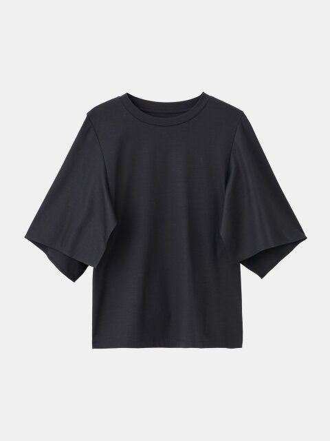 PLSTのグロスジャージーハンカチーフスリーブTシャツ