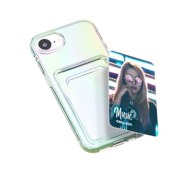 PGA「iPhone 16e用クリアポケットケース (オーロラ)」4