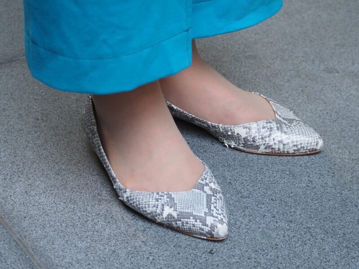 パイソン柄のシューズ
