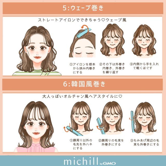 ウェーブ巻き 韓国風巻き