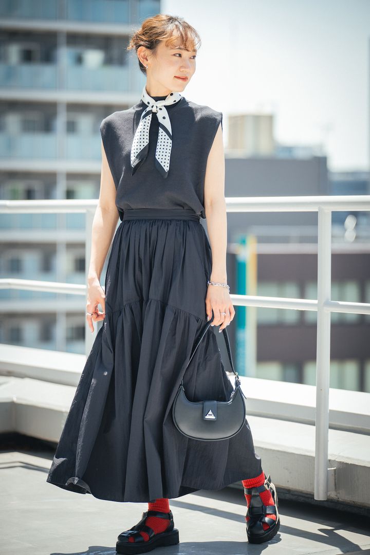 夏の黒、どうしたら爽やかに着こなせる？正解コーデを2つご紹介【FUDGE FRIEND おしゃれさんの毎日コーディネート｜UMI】