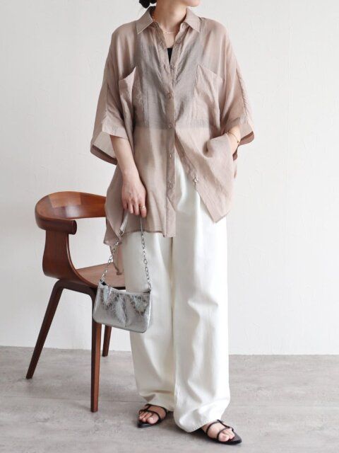 シアーシャツコーデ3