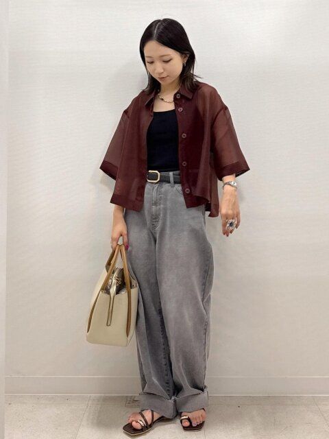 シアーシャツコーデ4