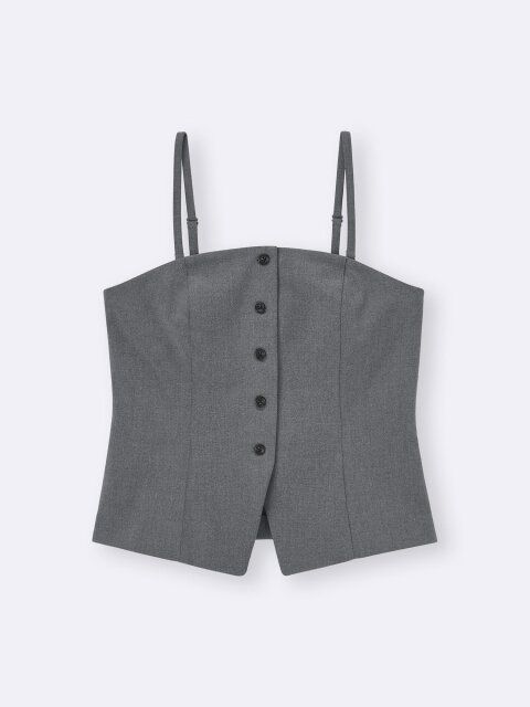 GUのフロントボタンビスチェ