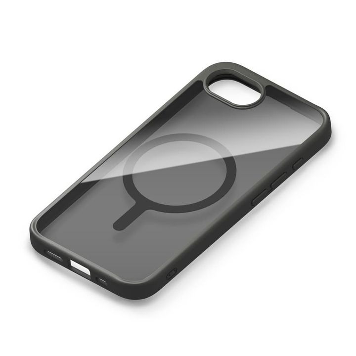 PGA Premium Style「iPhone 16e用 MagSafe対応 ハイブリッドケース」クリアブラック1