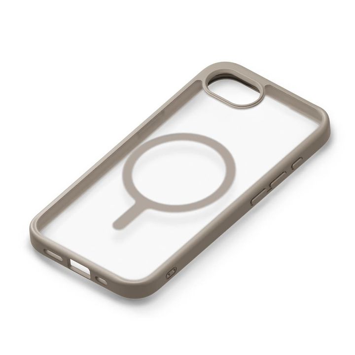PGA Premium Style「iPhone 16e用 MagSafe対応 ハイブリッドケース」マットベージュ1