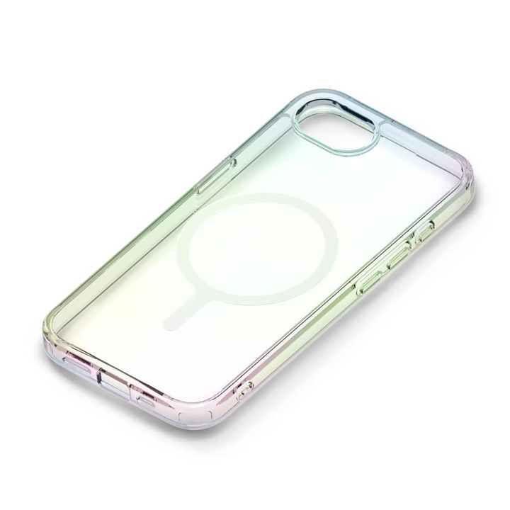 PGA Premium Style「iPhone 16e用 MagSafe対応 ハイブリッドケース」オーロラ1