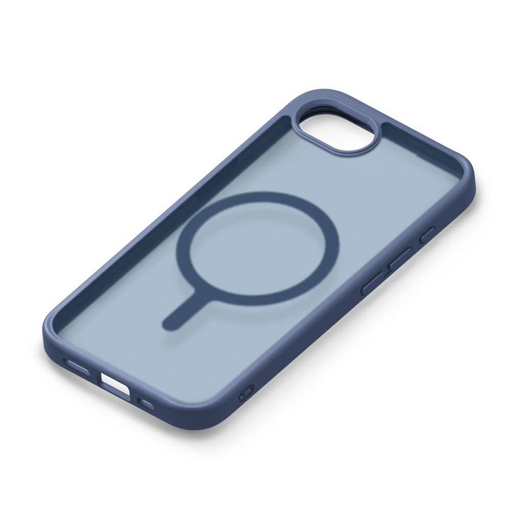PGA Premium Style「iPhone 16e用 MagSafe対応 ハイブリッドケース」マットネイビー1