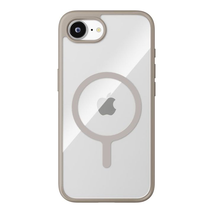 PGA Premium Style「iPhone 16e用 MagSafe対応 ハイブリッドケース」クリアベージュ2