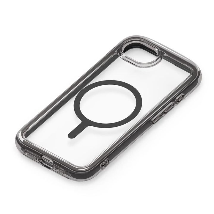 PGA Premium Style「iPhone 16e用 MagSafe対応 エアクッションケース」グラファイト1