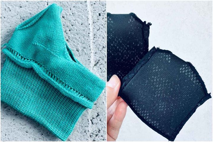 画像: （左）無地トングソックス2足セット￥330・（右）クッション付きレーストングソックス￥330／ともにパル（スリーコインズ） www.palcloset.jp