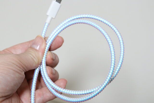 デコレーションコードカバー（オーロラカラー） 使用例