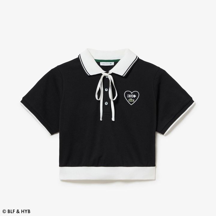 ロゴ刺繍クロップドリボンポロシャツ ¥18,700