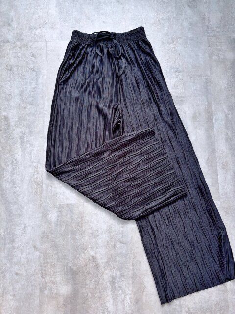 coca ウェーブプリーツパンツ ブラック