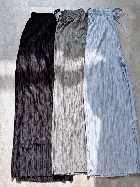 coca ウェーブプリーツパンツ 3色