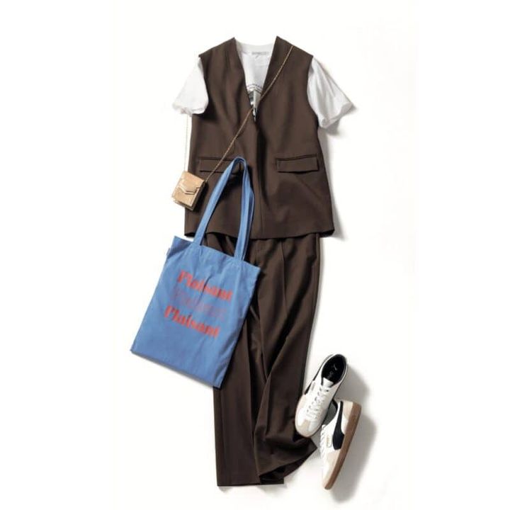 【アパートバイ】のベスト×パンツセットアップ