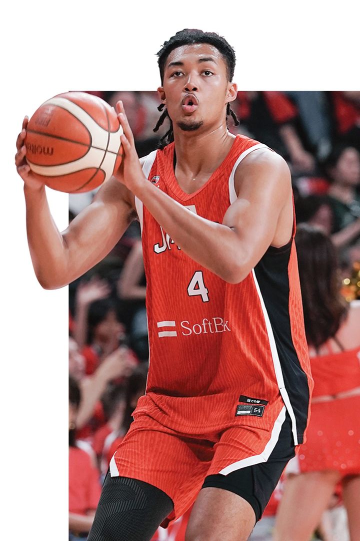 ジェイコブス 晶（フォーダム大学） 昨年夏のパリ五輪にはチーム最年少で参加した。高さを生かしてチームを支えるとともに3Pシュートにも期待。