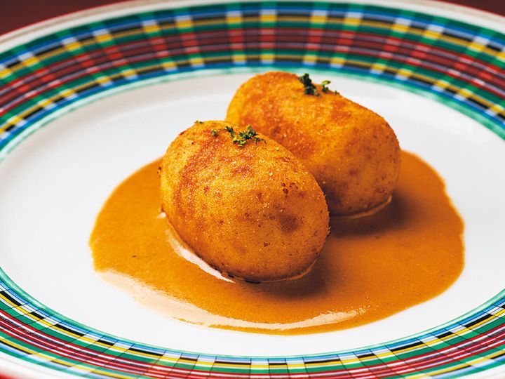 中目黒『ビストロ ミカミ』の「車海老のクリームコロッケ」