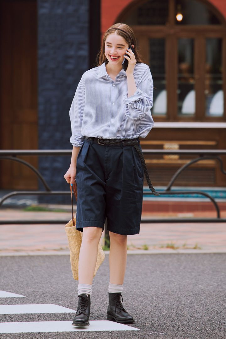 上品さと涼しさどちらとも欲しい時はネイビースタイル一択です【本日のFUDGE GIRL-8月3日】