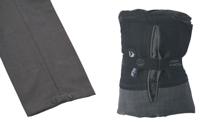 ワークマン カルキュロ(R)使用サマースーツパンツ ディテール パッカブル