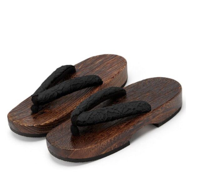 花柄レース下駄