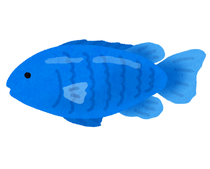 ルリスズメダイのイラスト（熱帯魚） | かわいいフリー素材集 いらすとや